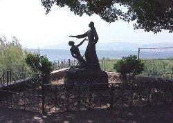 Beside the Sea of Galilee.